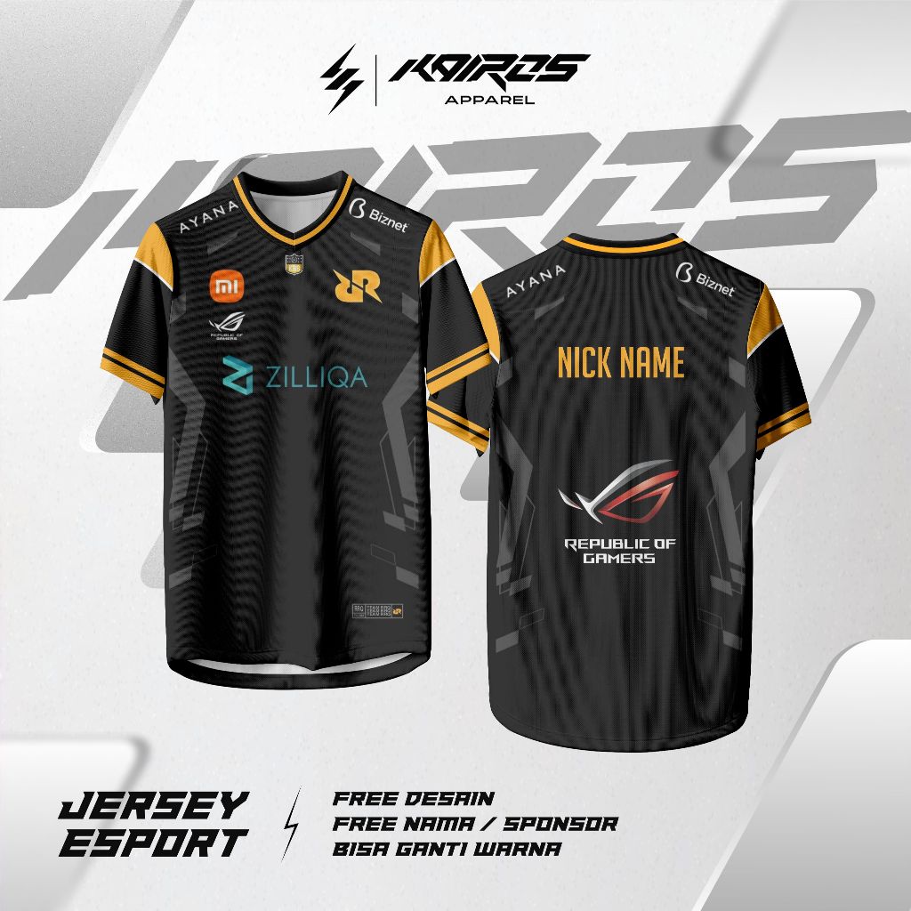 JERSEY ESPORT / MOBILE LEGEND / FREE FIRE / PUBG / EFOOTBALL CUSTOM DESAIN