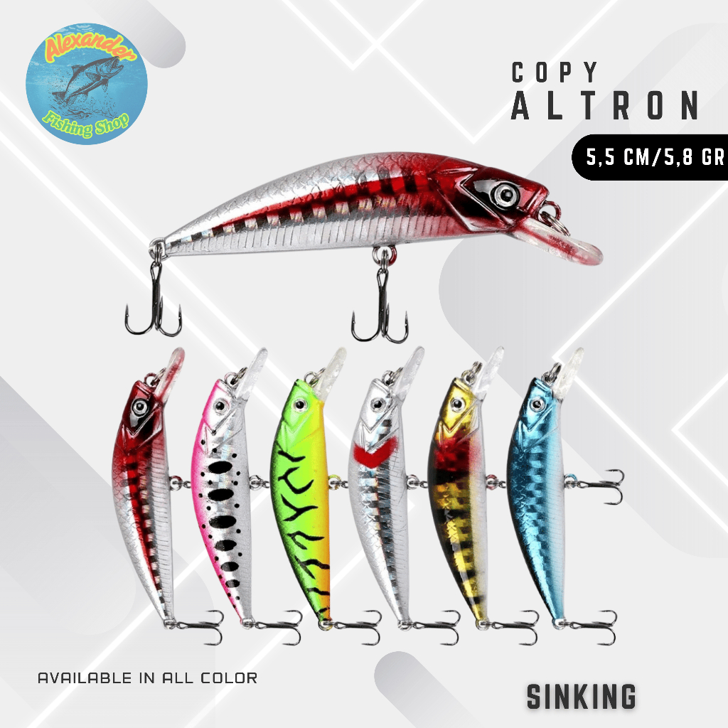 Minnow Sinking 5,5cm/5,8gr Realistis | Minnow Sinking | Minnow Altron | Minnow Replika Altron