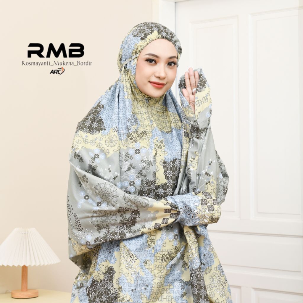 ROSMAYANTI - Mukena Terusan Dewasa Jumbo Mukenah Lajuran Naisya Robi'ah