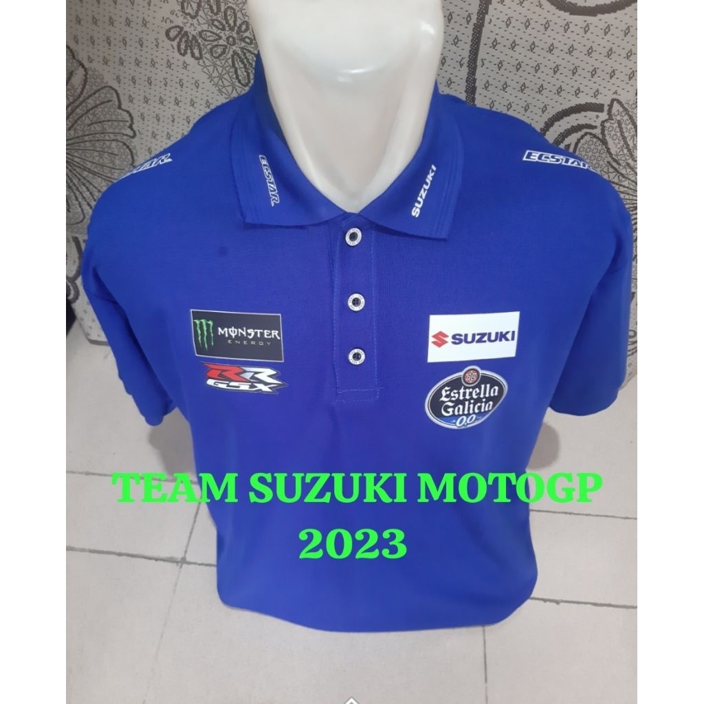 Kaos polo,kaos kerah,kaos racing,kaos motogp suzuki