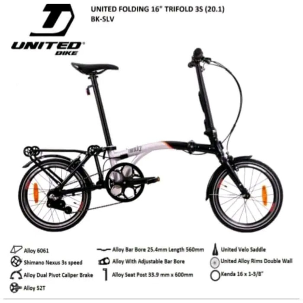 United Trifold 3s 16inc new