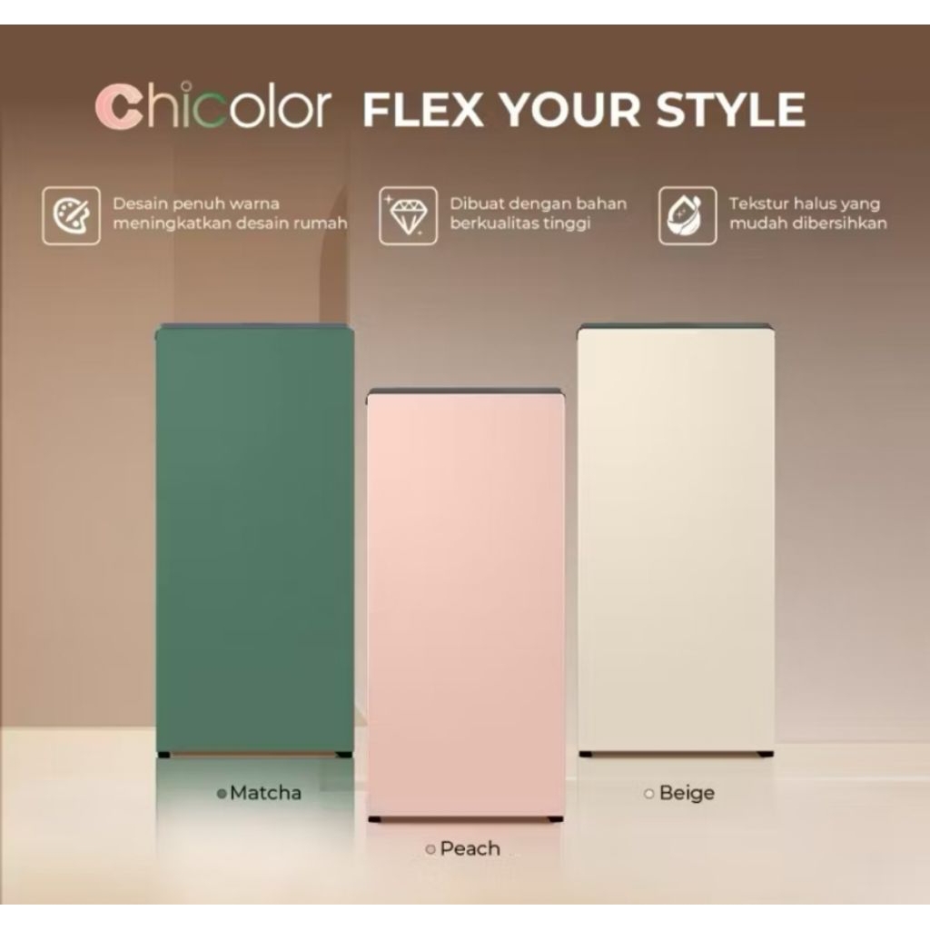 KULKAS AQUA JAPAN 1 PINTU CHICOLOR 145 LITER GARANSI 7 TAHUN