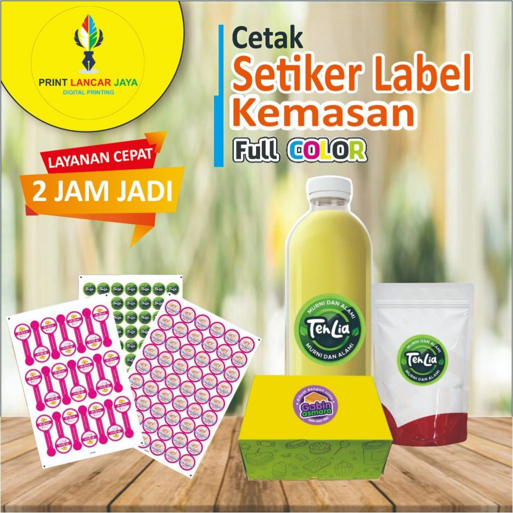 

Cetak Stiker Label Sheets Custom HVS/Cromo Die Cut A3+