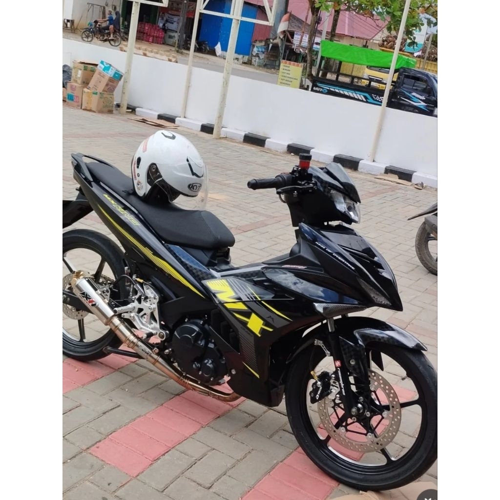 Striping lis sticker standar ori yamaha mx king 150 2021 hitam kuning stabilo stiker mx king kuning 