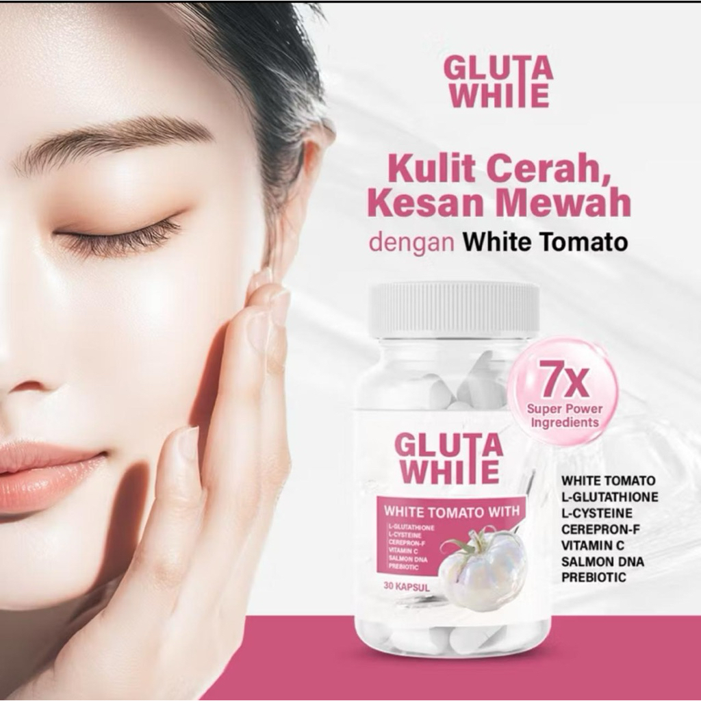 White Tomato L Glutathione Dengan White Tomato Suplemen Pemutih Badan Whitening Asli Segel