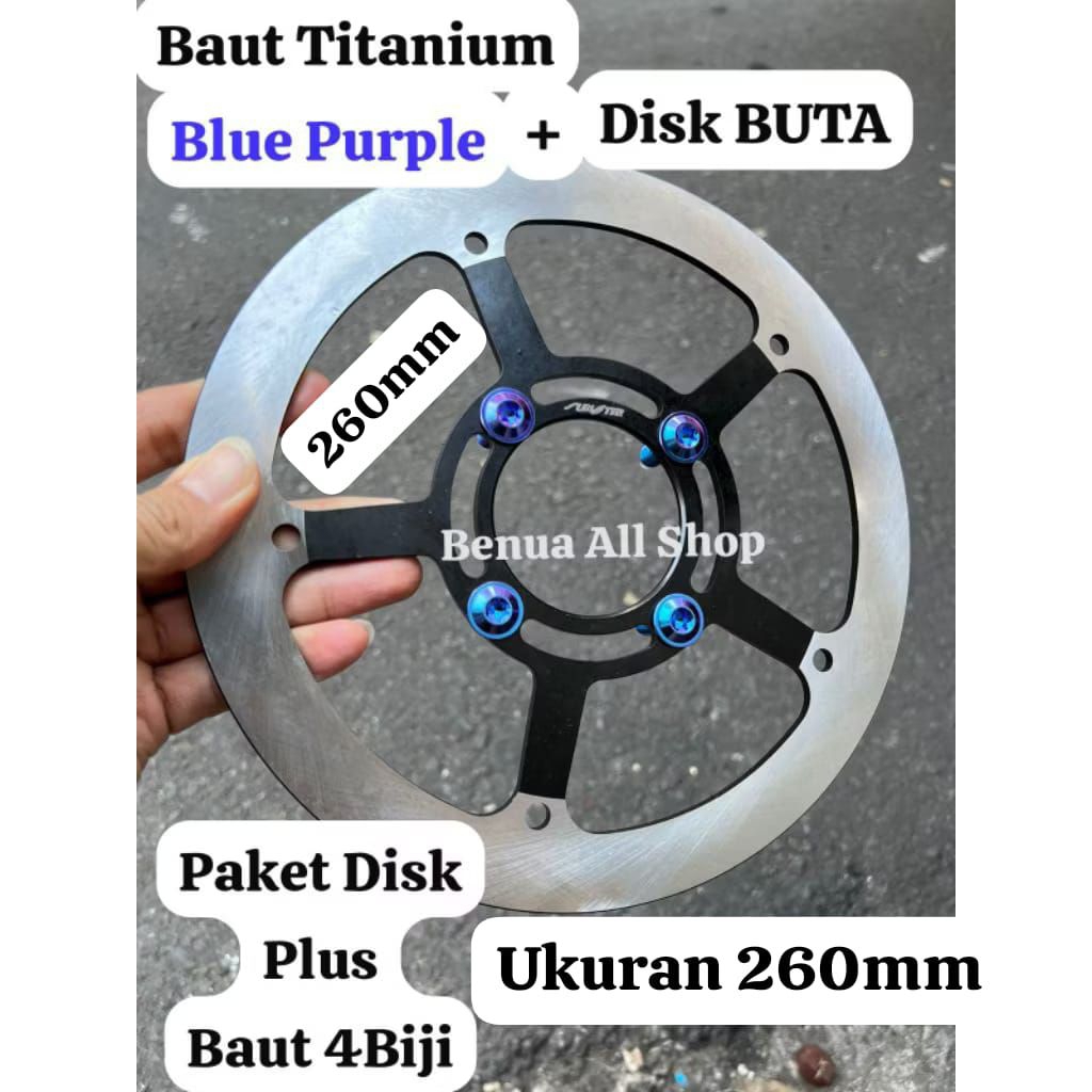 PAKET DISC SUNSTAR BUTA 260MM YAMAHA - HONDA BEAT SCOOPY GENIO VARIO BAUT 4 MIO BAUT 4 XEON MIO SPOR