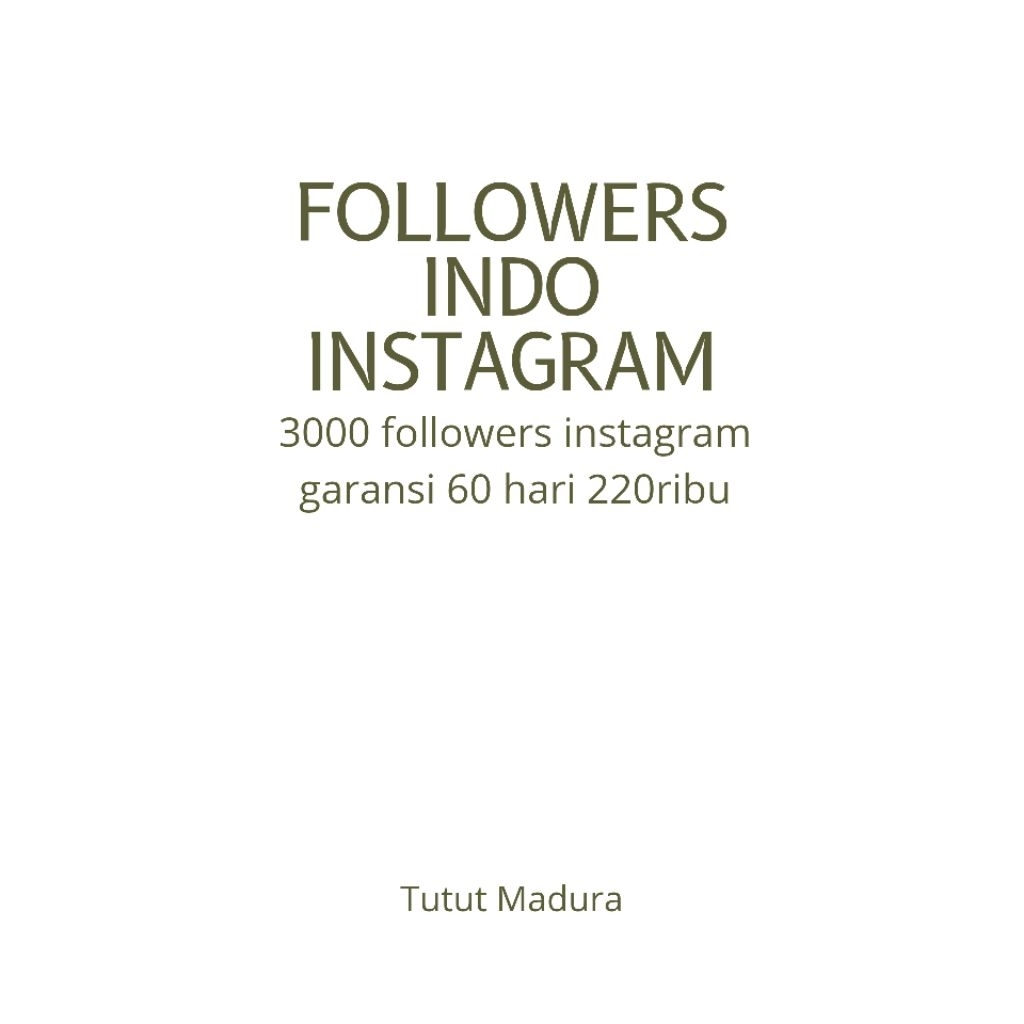 3000 FOLLOWERS INSTAGRAM INDO