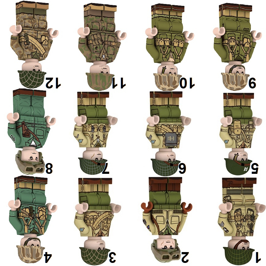 City Band of Brother Pilot Soldier Tentara Prajurit US Army Action Figure Mini Minifig Brick