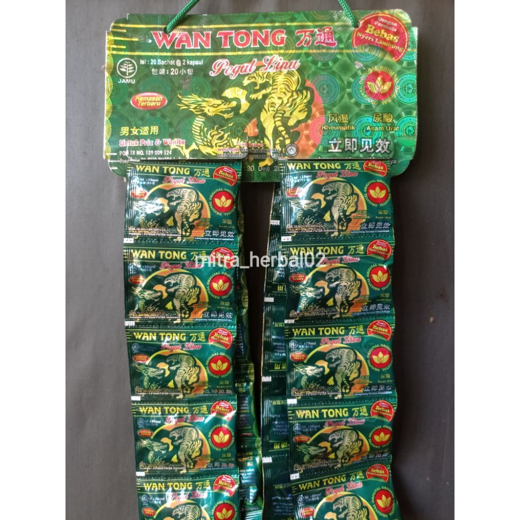 WanTong Ijo Kapsul Untuk Asam Urat isi 20 sachet Original