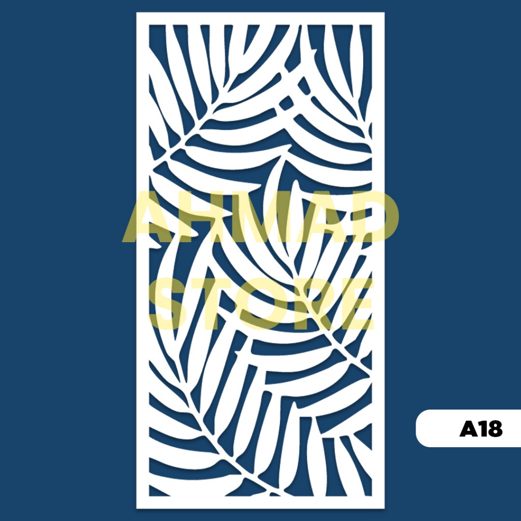 KODE A18 KRAWANGAN PVC BOARD UKURAN 30 X 60 CM / ORNAMEN PVC FOAM BOARD TEBAL 5MM / PARTISI