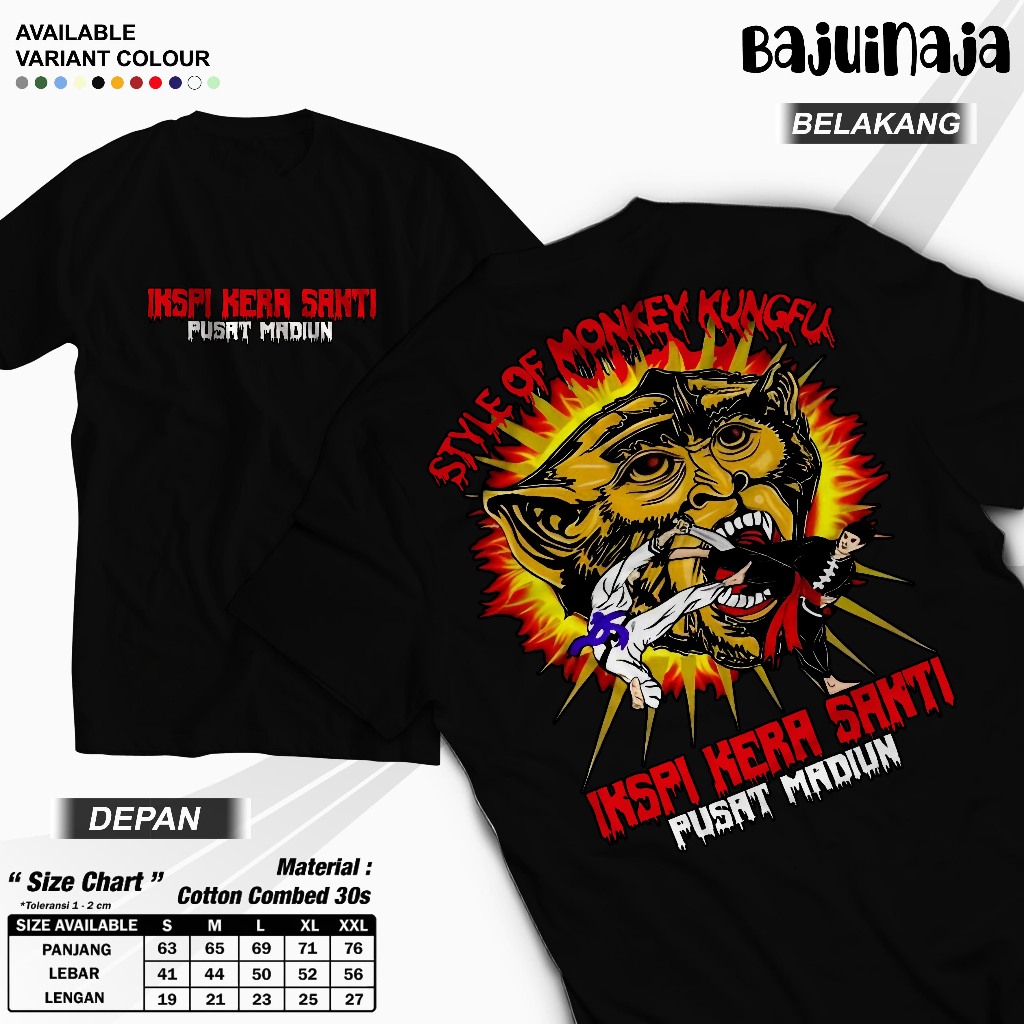 Kaos Lawasan IKS.PI Kera Sakti Merah "T-Shirt IKS.PI PUSAT MADIUN"
