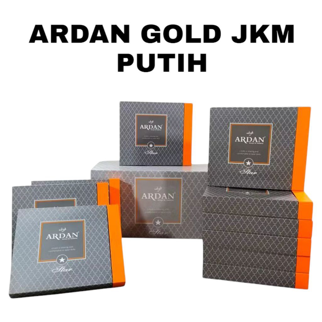 Sarung Ardan Gold Jacquard Kembang (JKM) putih ECER  Grosir SN