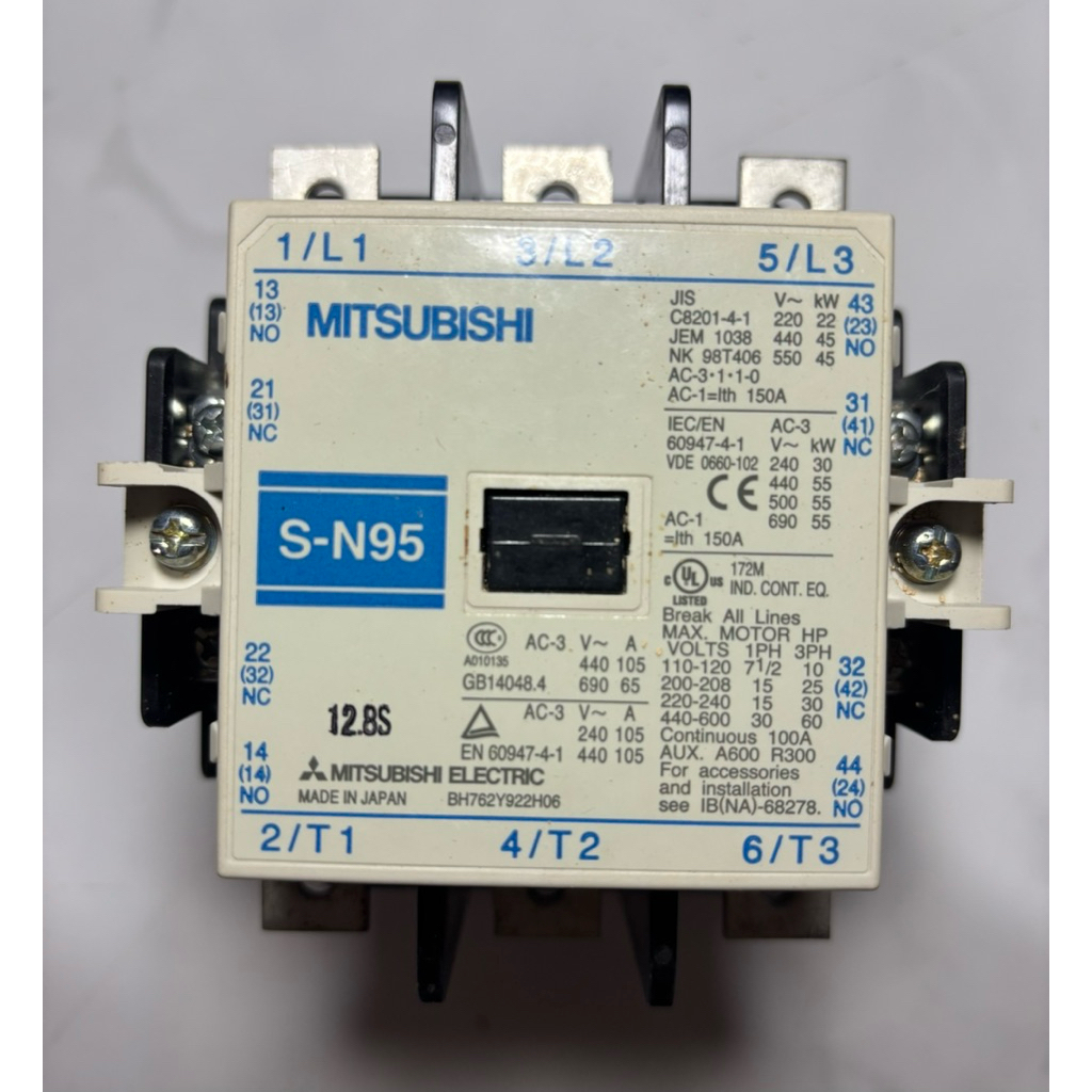 Contactor Mitsubishi SN95 150A 220Volt / SN95 150A 380Volt