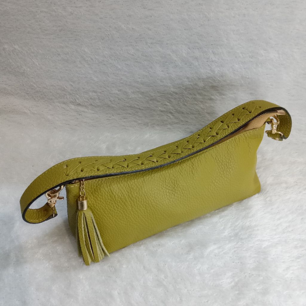 Tas Selempang Tali Anyam Kulit Sapi Asli 100%