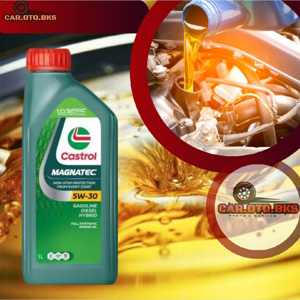 OLI MESIN MOBIL DISEL DAN BENSIN CASTROL MAGNATEC 5W-30 1liter
