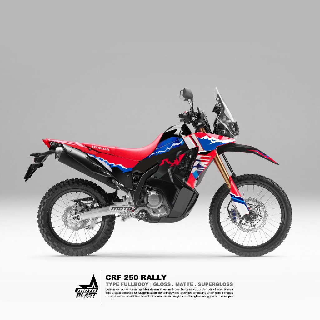 Decal Stiker Full Body Honda CRF 250 Rally Livery Africa Twin Motoblast