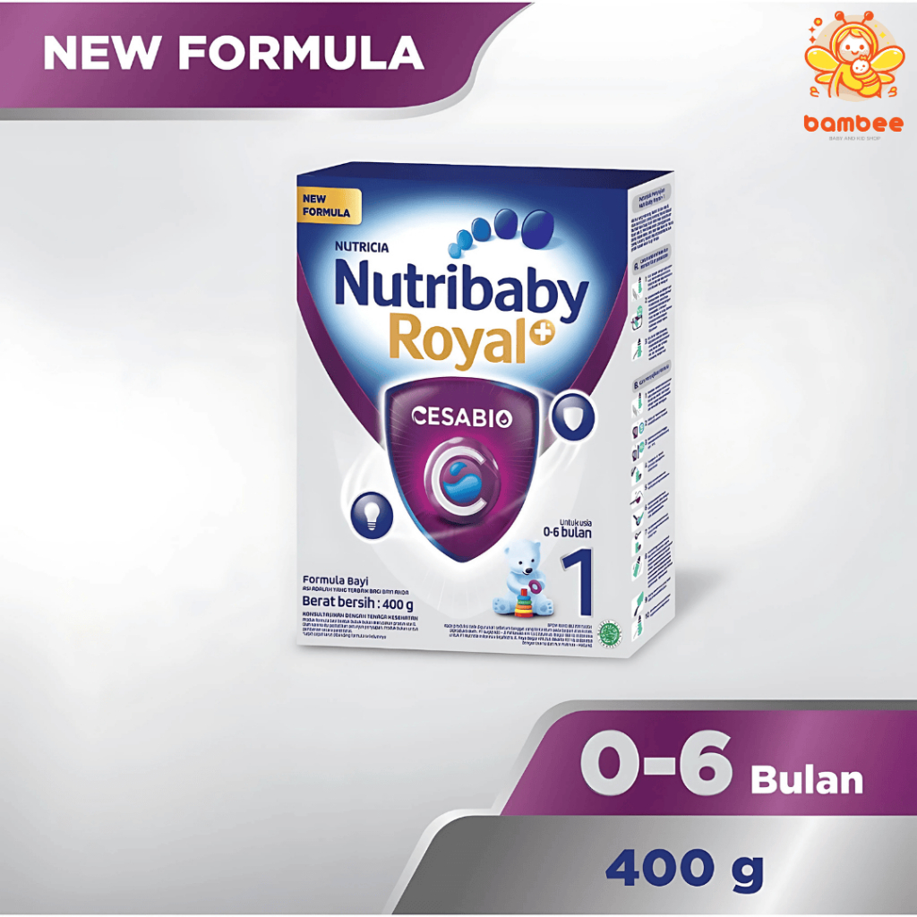 Nutribaby Royal+ Cesabio 1 Susu Formula Bayi Bubuk 400 gr