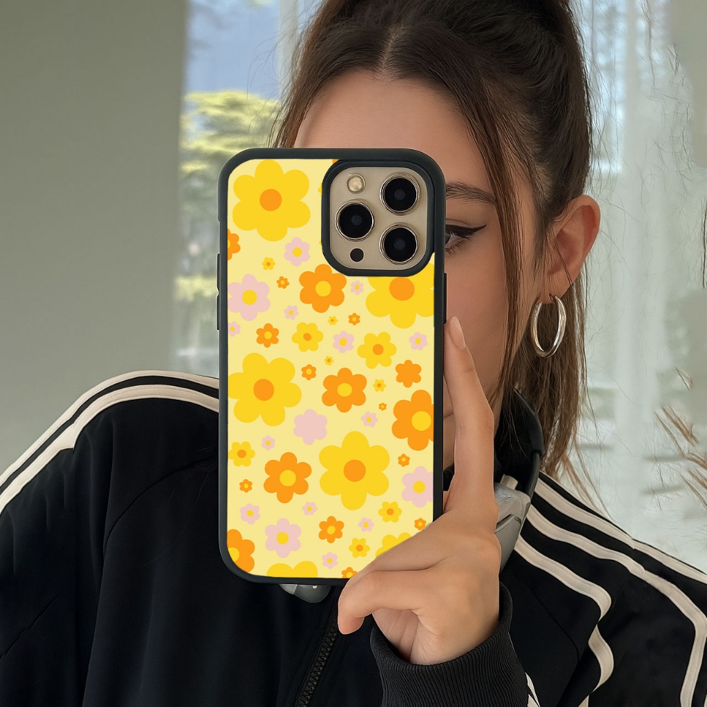 Iphone 16 Pro Max 15 Plus 14 13 12 Softcase Bunga Kuning Cerah Casing Hp Summer Aesthetic Lucu Phone