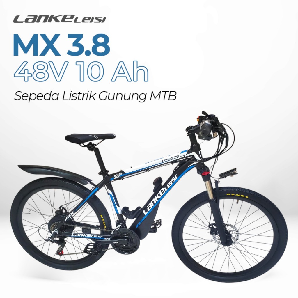 Sepeda Elektrik Sepeda Listrik Gunung MTB Smart Moped 48V 10AH Warna MX3.8 Lankeleisi