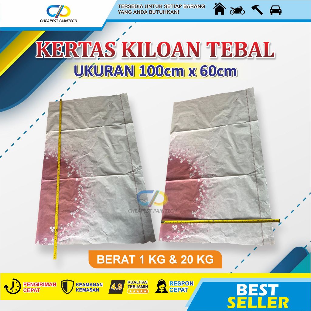 

[1 kg] Kertas lembaran kiloan (kg) untuk cat tidak meresap lebih bagus dari pada KORAN uk 100 x 60