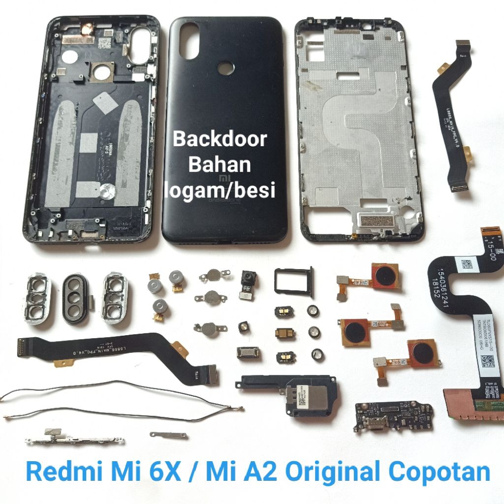 Sparepart Copotan Xiaomi mi 6X / Redmi mi A2 Second Original Backdoor  frame  pcb papan cas  ring ka