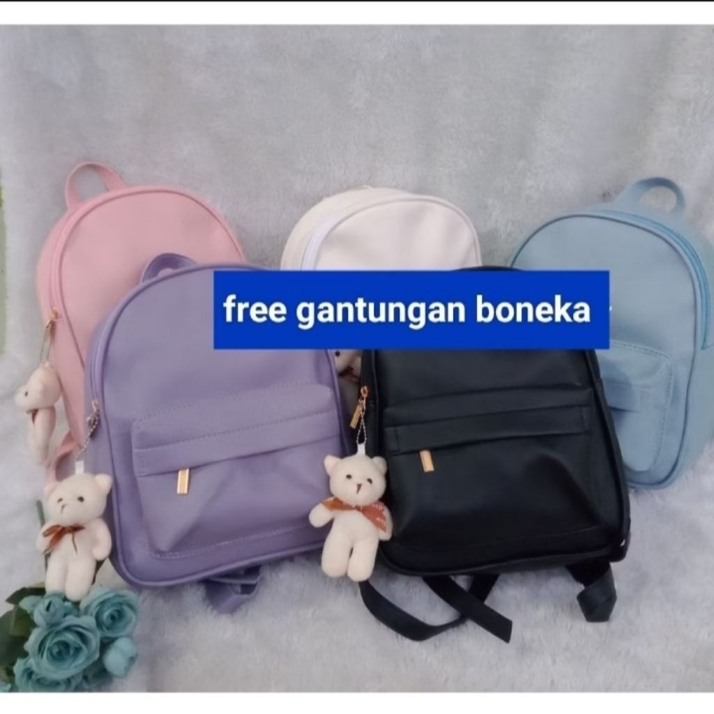 Tas Ransel Wanita Monica One Set Boneka Terkini | Tas Viral TikTok