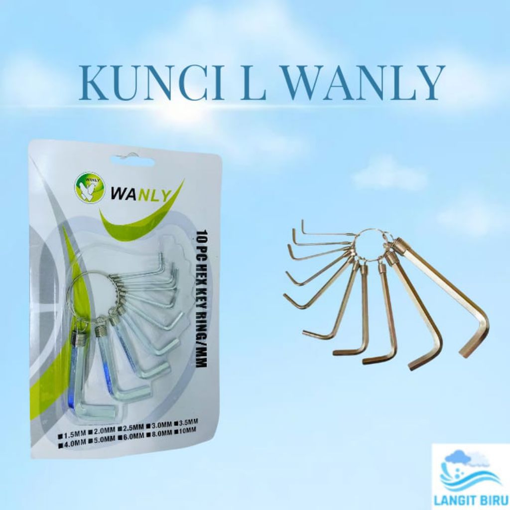 Kunci Set L / Kunci L Kecil 10pcs Wanly