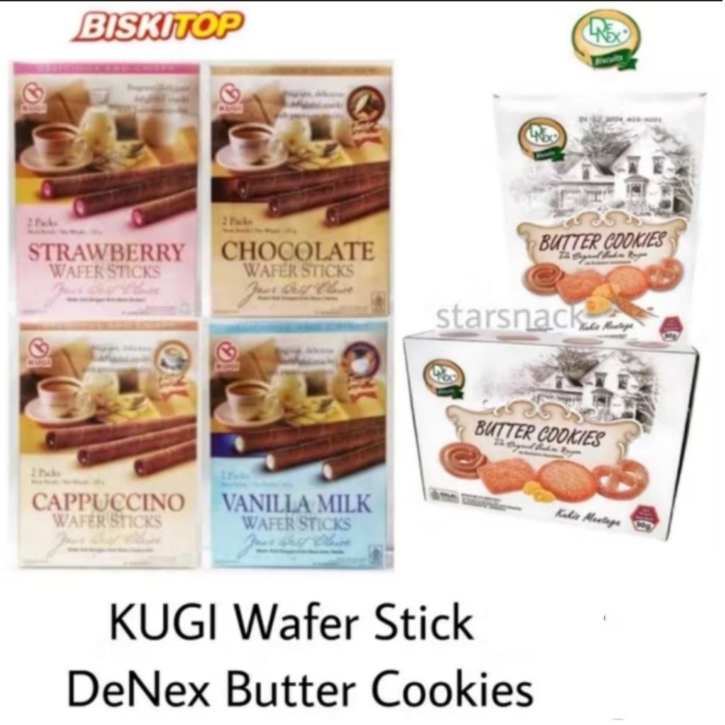 Kugi Wafer Stick 100gr Cinnamon De Nex Butter cookies veritop egg roll lemon