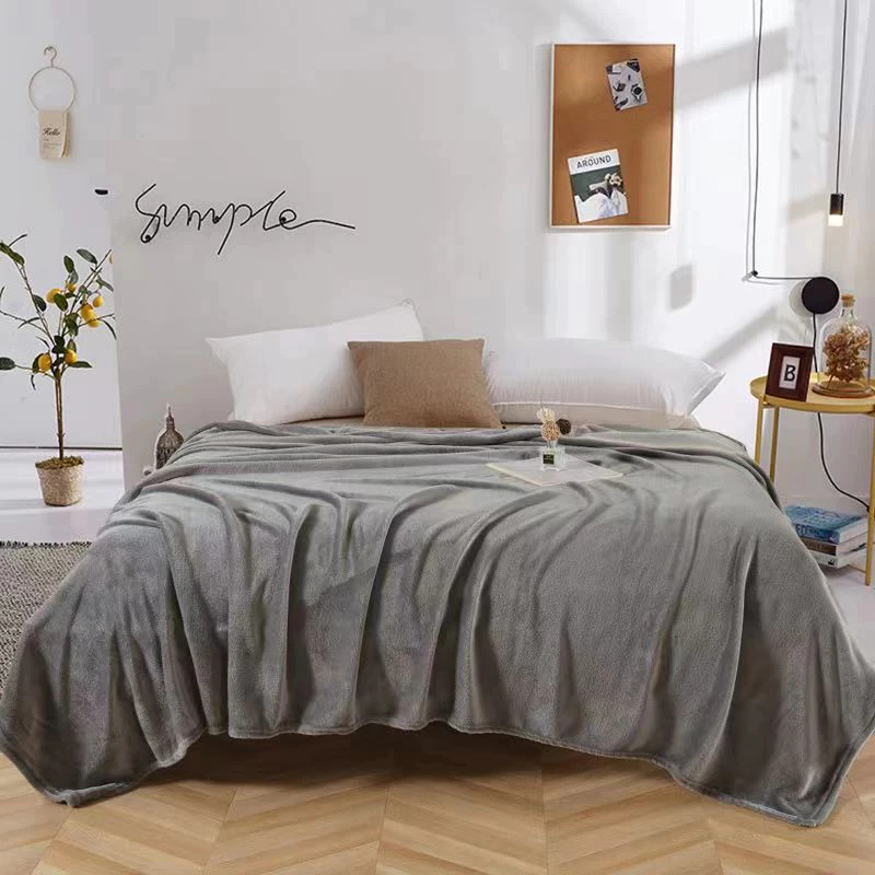 SALE KEEP MAJU 150*200 CM Selimut Bulu Halus Selimut Flanel Tebal Berwarna Polos / Selimut Tebal