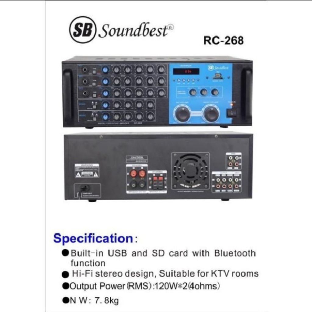 Power amplifier Soundbest RC 268 bluetooth