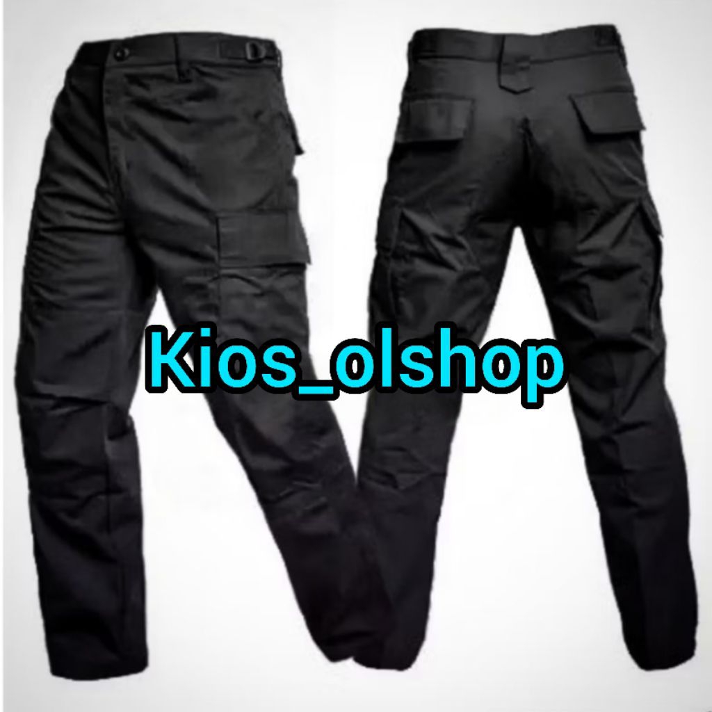 CELANA PDL HITAM BAHAN RIPSTOK / KARGO / HIKING / GUNUNG.