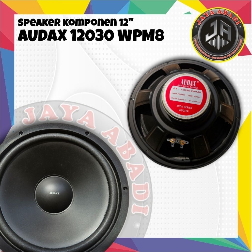 SPEAKER KOMPONEN 12" AUDAX 12030 WPM8 ORIGINAL