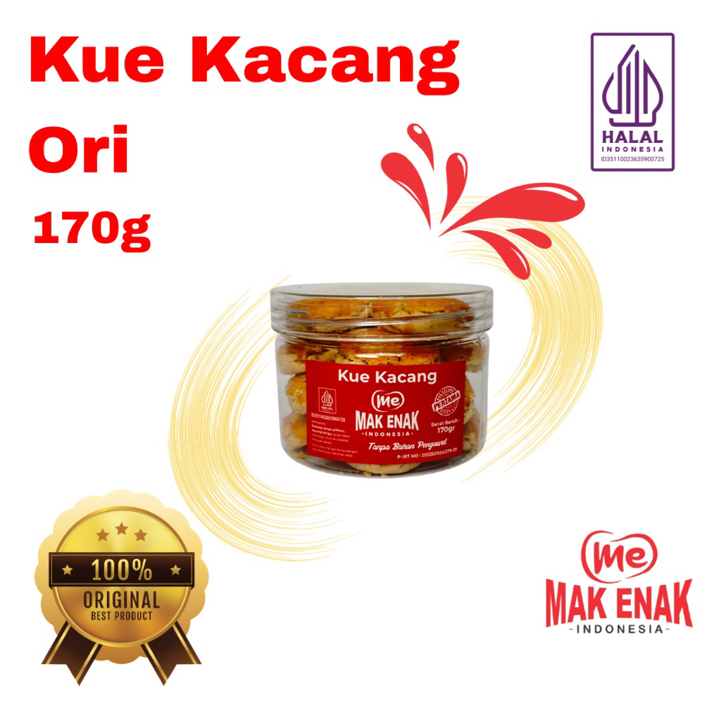 

KUE KACANG ORIGINAL 170 GRAM | MAK ENAK INDONESIA