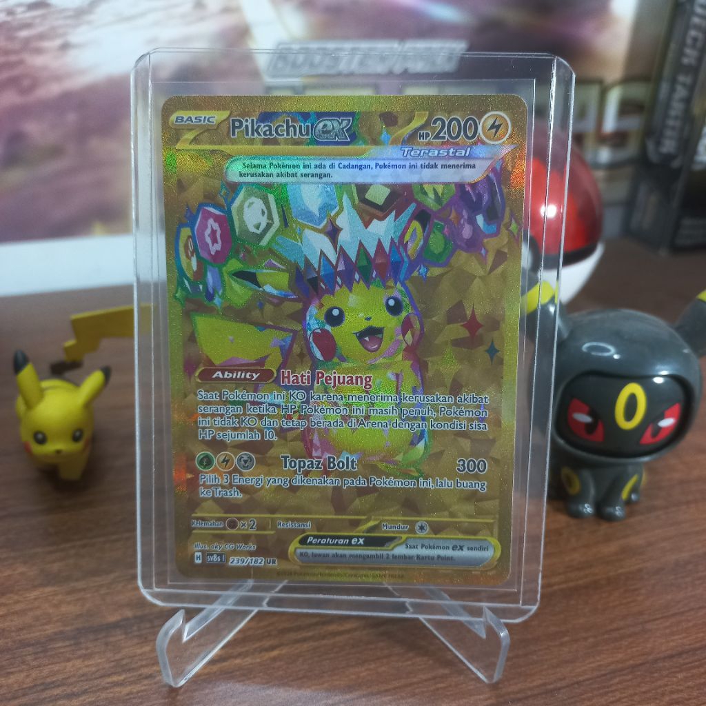 Pikachu EX UR Sv8s 239/182 - Kartu Pokemon TCG Indonesia Kilat Rasi Original