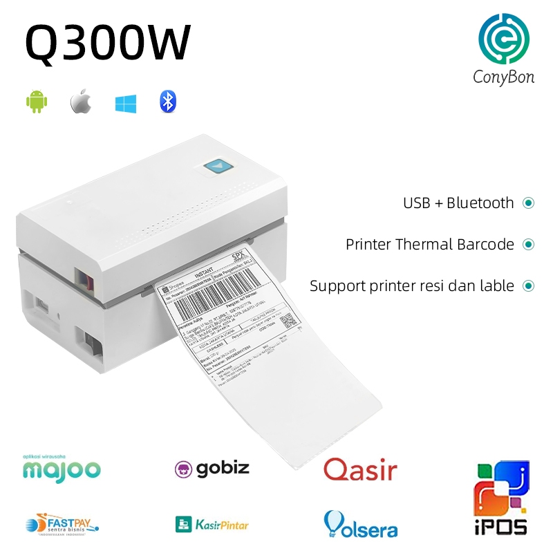 Printer Thermal Barcode Label Resi 3 Inch Barcode Printer Bluetooth Thermal 80mm JNE/Tiki/J&T Expres