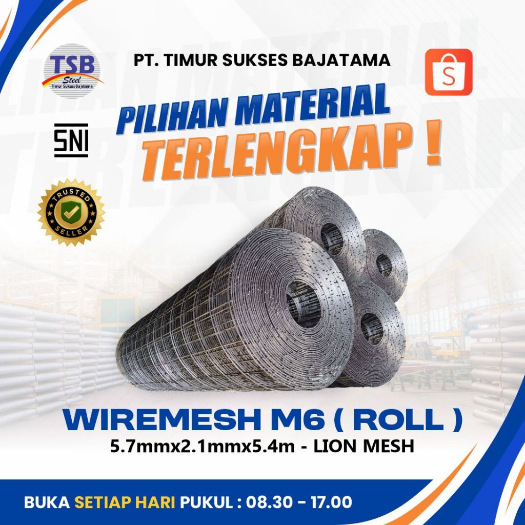 WIREMESH m6 ( ROLL ) 5,7mmx2,1mmx5,4m LION MESH - TSB Steel