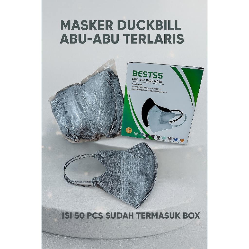 Grosir Masker Duckbill Abu Isi 50 Pcs-Masker Duckbill Abu 50 Pcs-masker duckbill abu