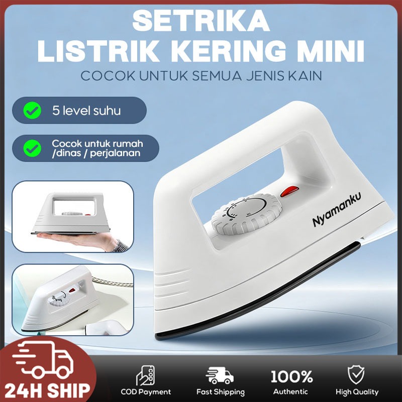 <KK> Setrika Portable/Setrika Mini White Setrika /Mini Portable/500W/setrika pakaian iron Kontrol