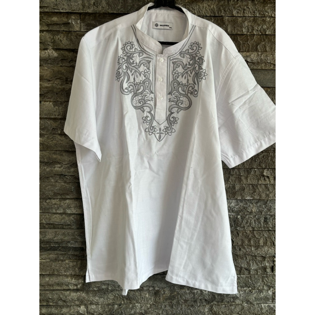 baju koko  putih jumbo