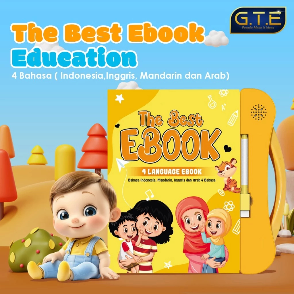 IONIX | Smartbook | Mainan Edukasi Anak | Buku Anak Elektronik | Buku Pintar Elektronik 4 Bahasa | M