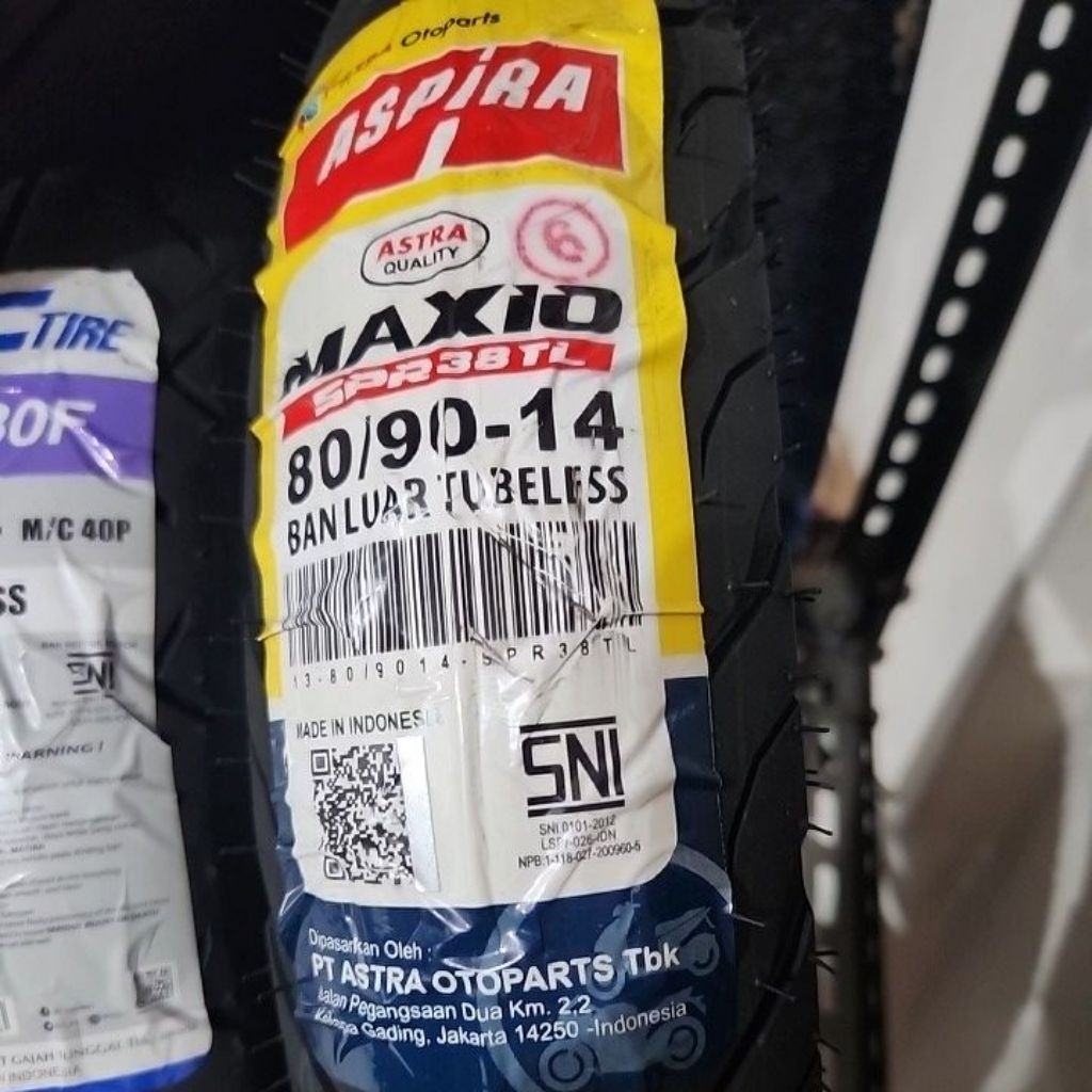 Ban tubeless 80/90/14 aspira maxio