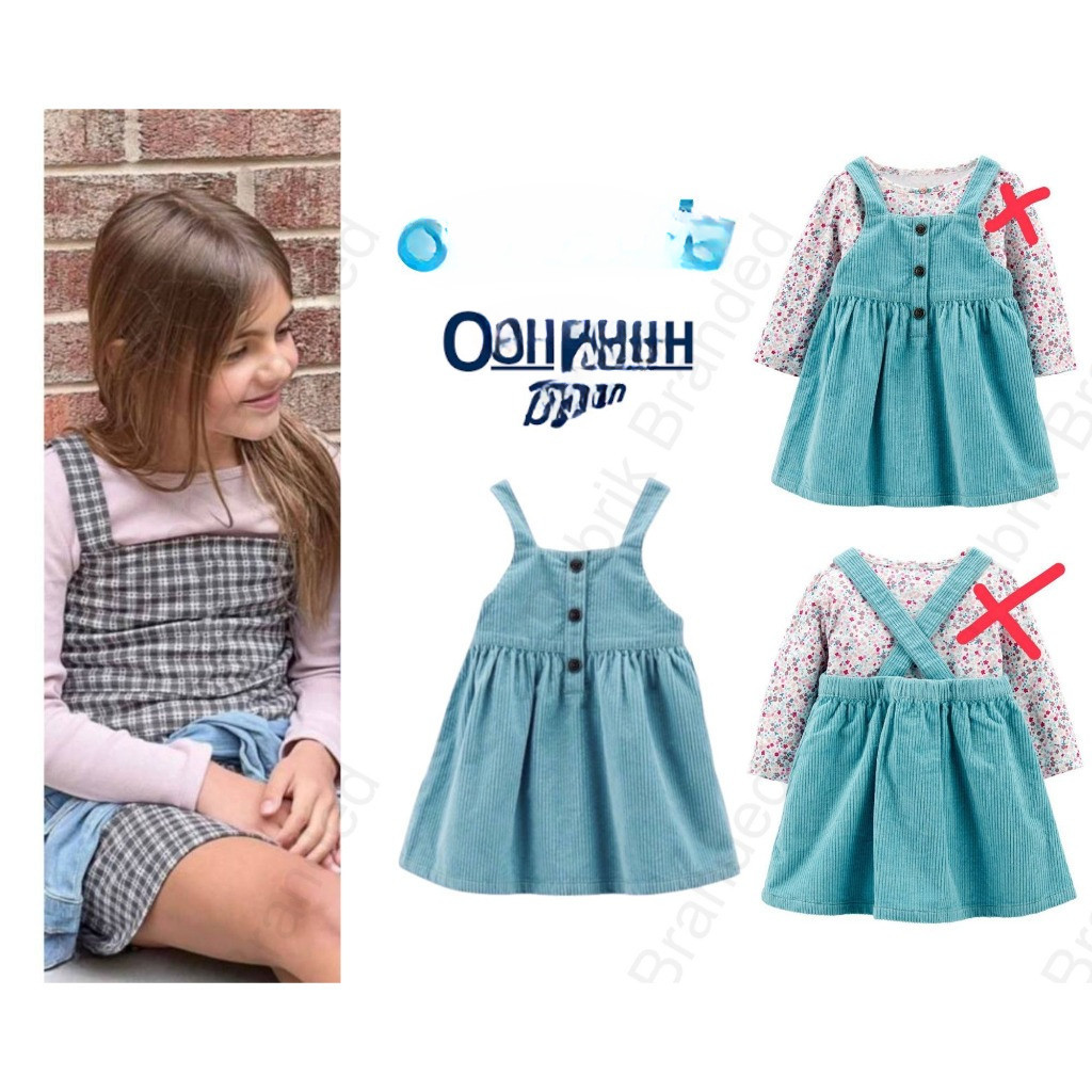 Pabrik branded Crtrs skirtall overall girls 0shksh NB 3 9 month bulan 12 year tahun new born baru la