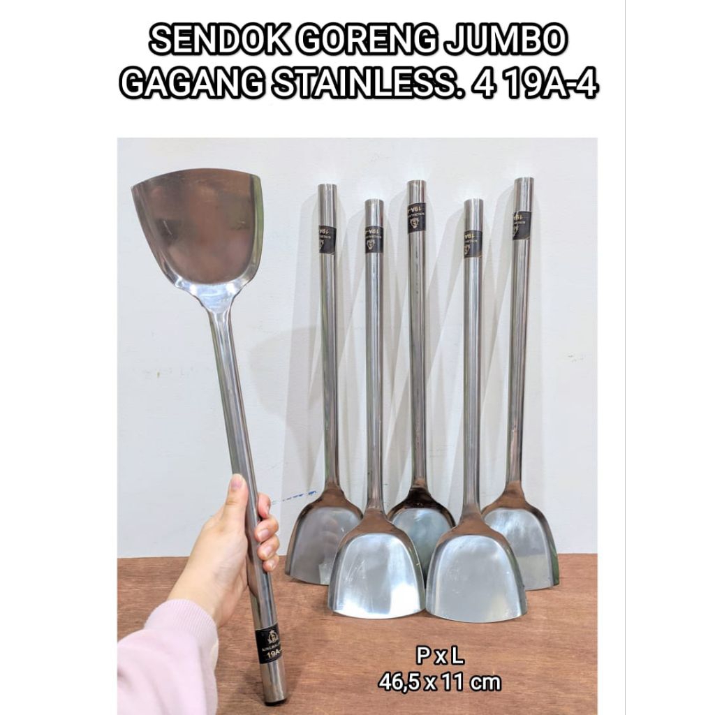 Spatula Sayur Jumbo Stainless Steel - Sendok Goreng Jumbo Stainless Steel - Sodet Sutil Jumbo Stainl