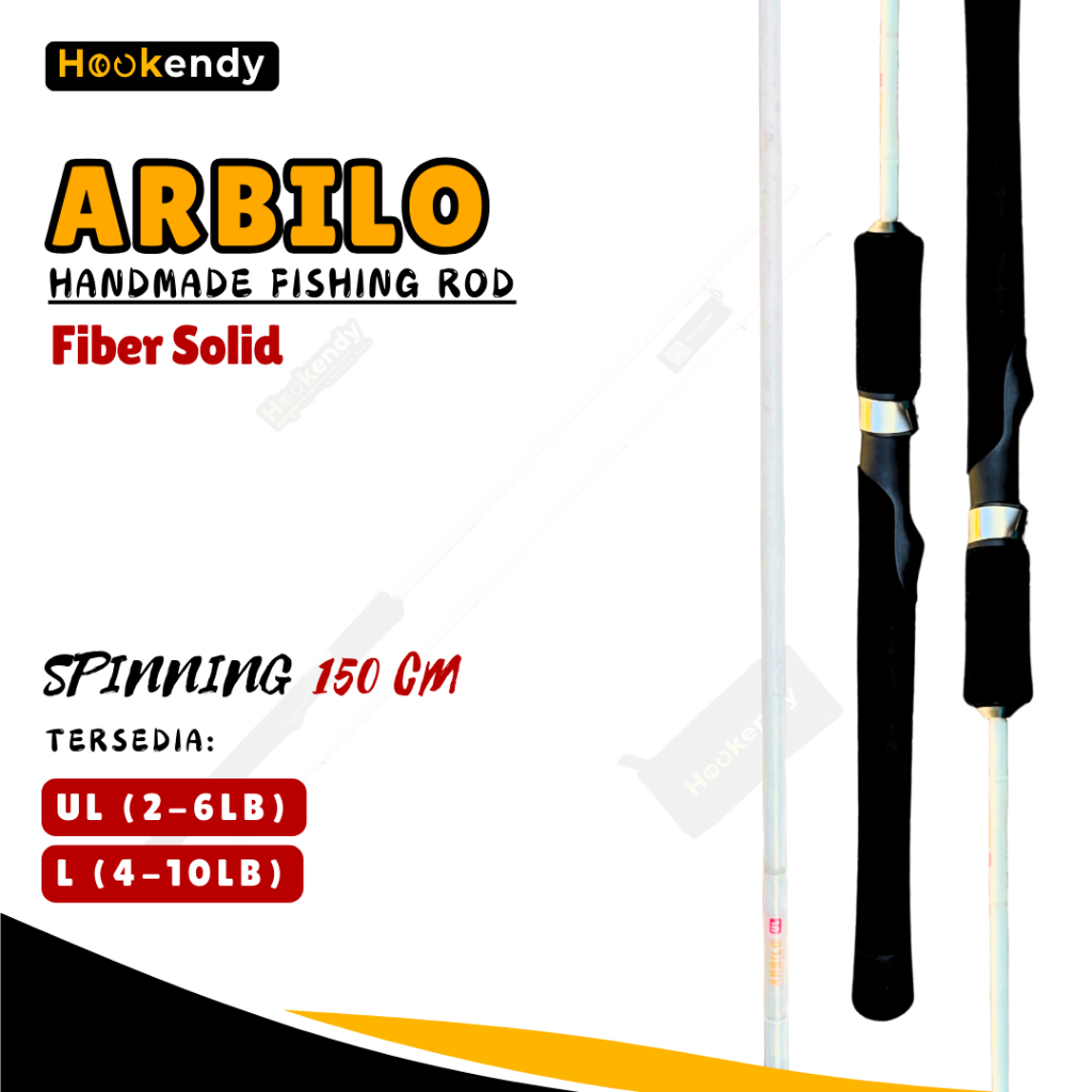 Joran Arbilo Fiberglass Spinning Putih [HANDMADE]