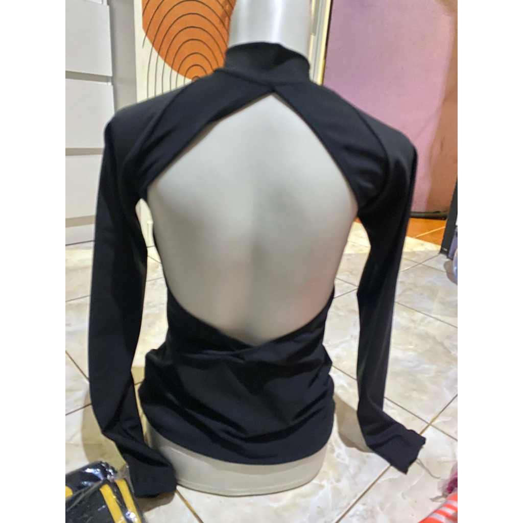 baju senam punggung lobang boim