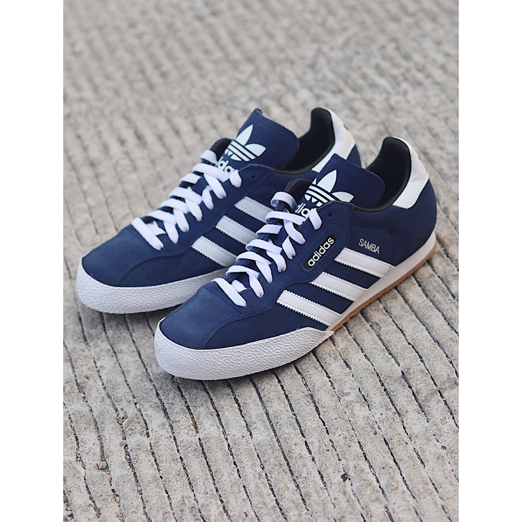 ADIDAS SAMBA SUPER SUEDE NAVY WHITE ORIGINAL 019332
