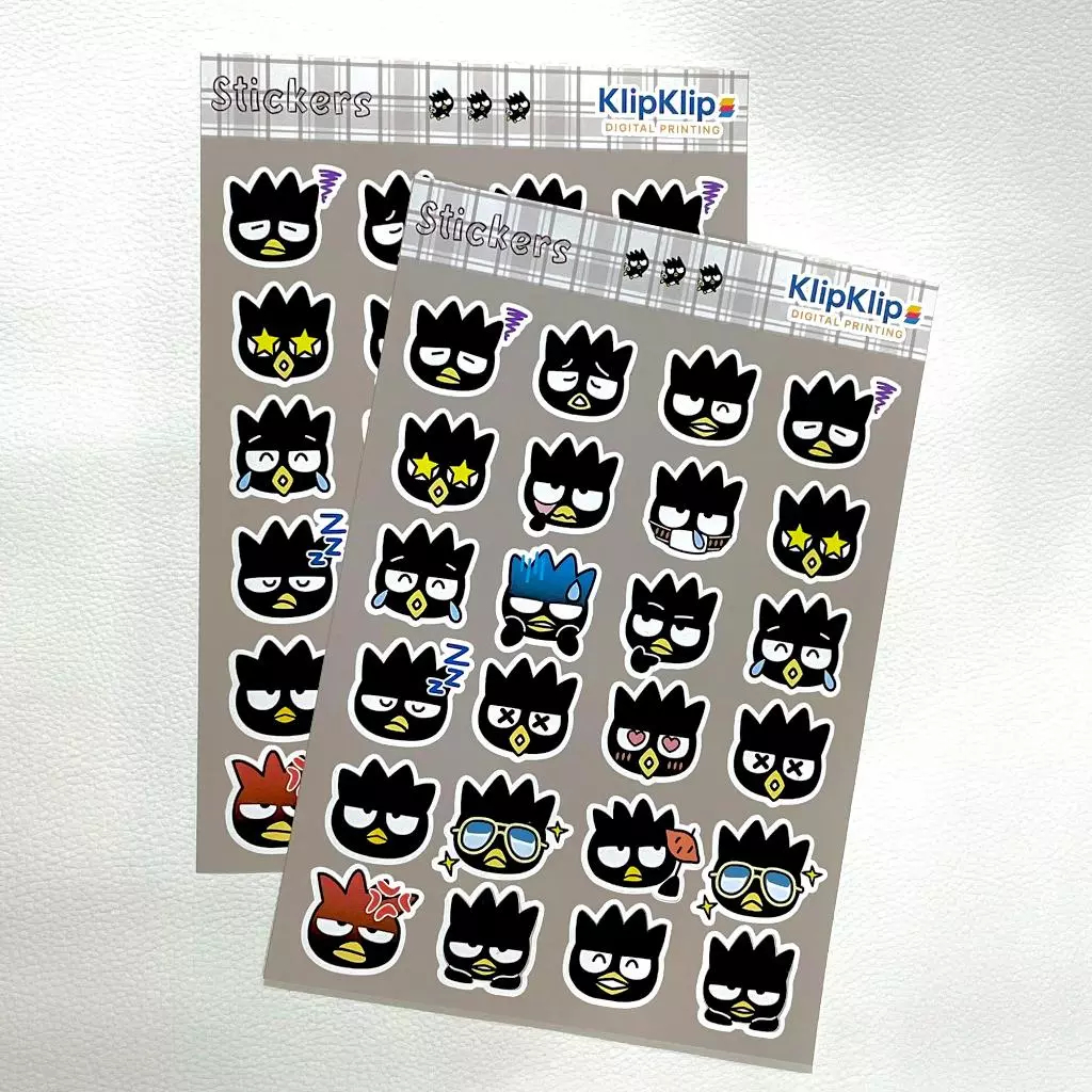 

Sticker Pack Badtz Maru Sanrio Glossy Black Tempelan Stiker Lucu - J3D