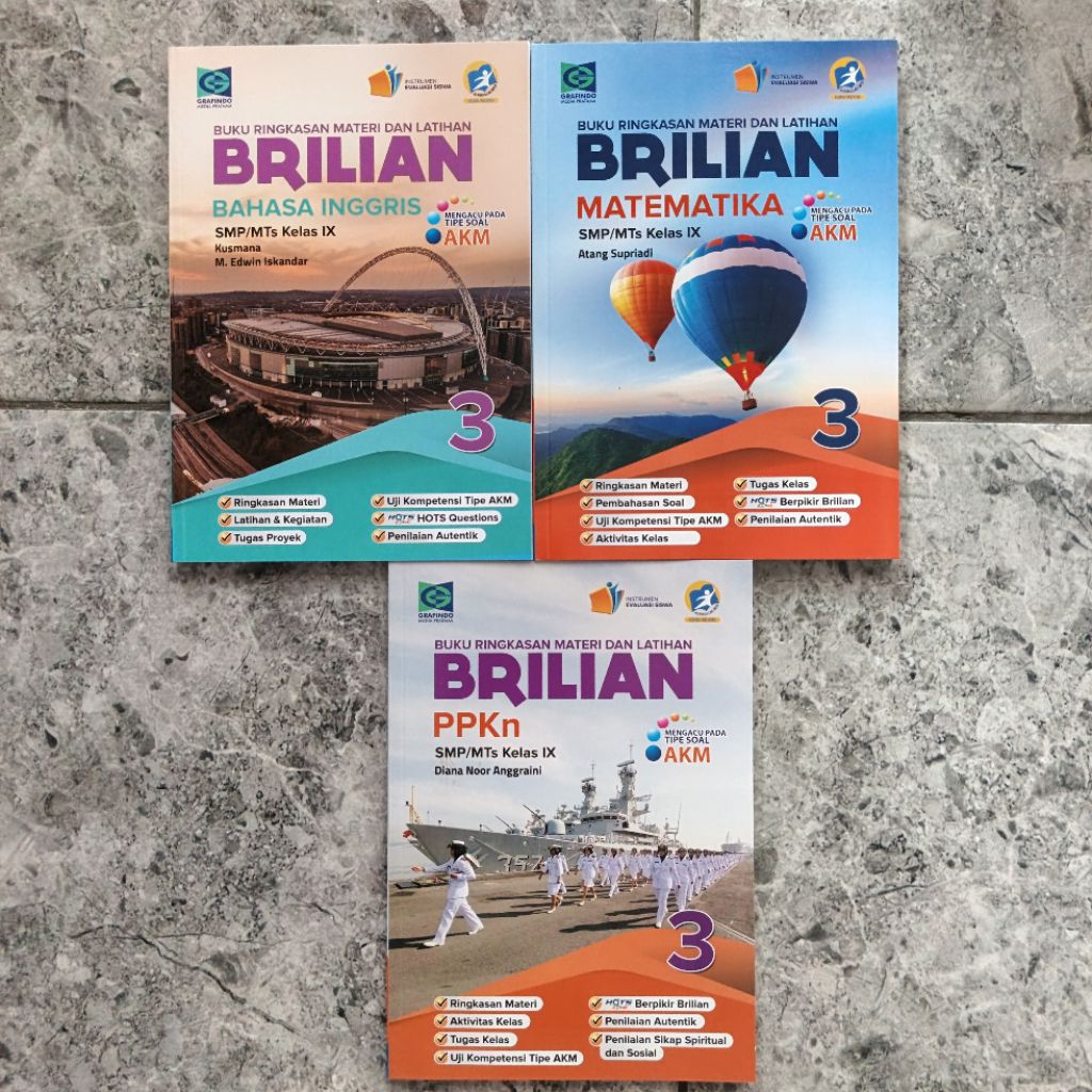 (Original) Buku Paket Brilian AKM SMP Kelas 9 Kurikulum 2013 Edisi Revisi Grafindo