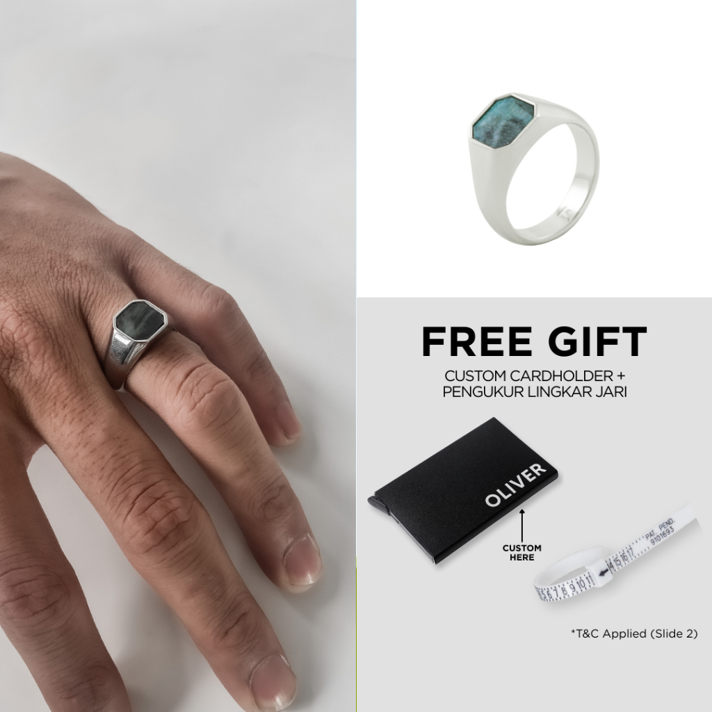 Kuze Original 316L Stainless Steel Collection - Zion Ring / Cincin Zion - Silver