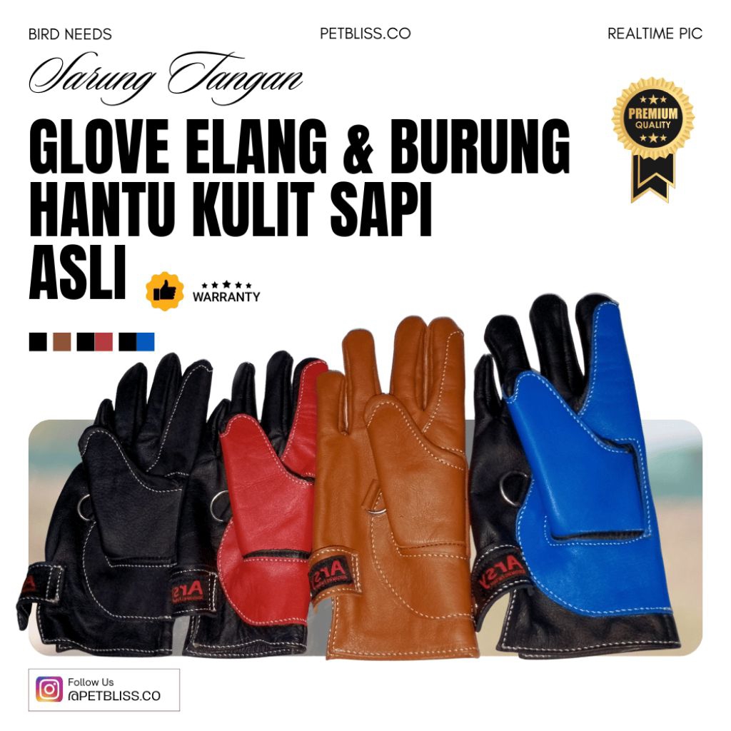 Glove Elang dan Burung Hantu Bahan Kulit 25 Cm